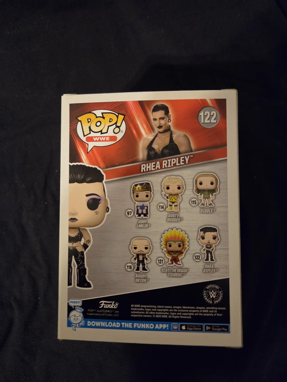 Funko Pop! WWE Rhea Ripley #122 Vinyl Figure - Black & Purple - Picture 3 of 5